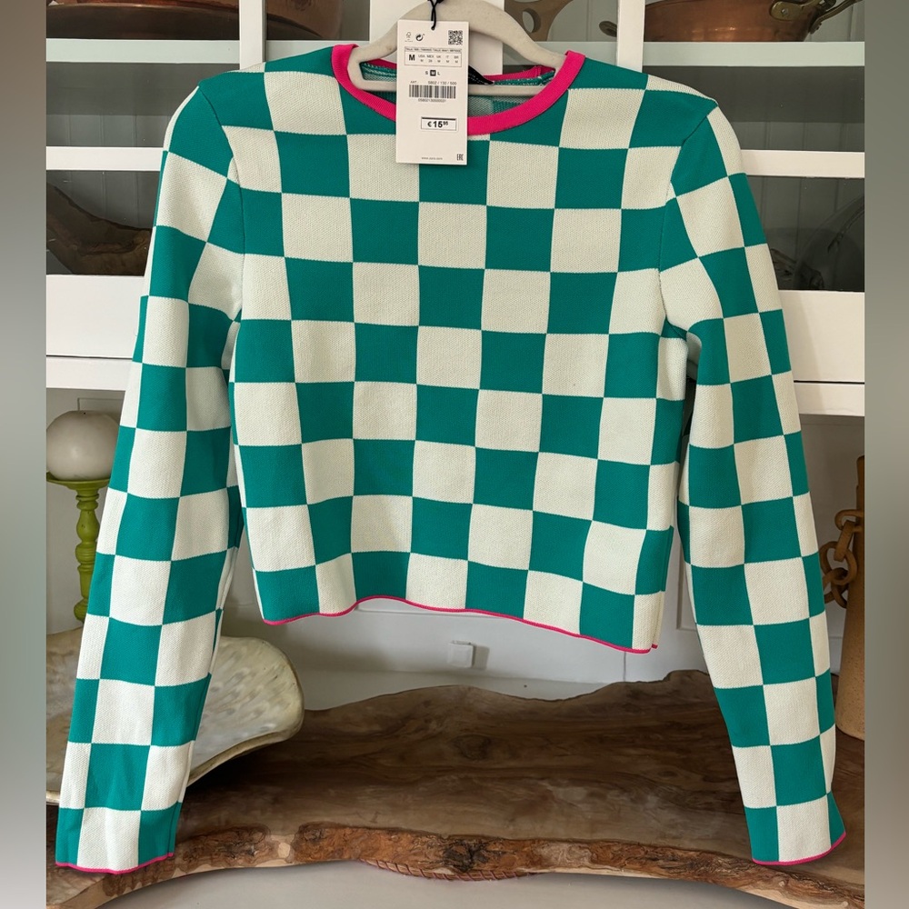 Zara checker sweater